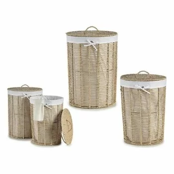 Set of Baskets Natural (2 Pieces) (44 x 56 x 44 cm)