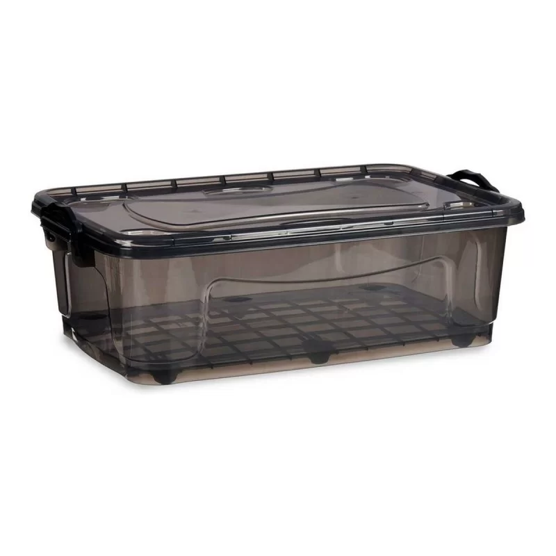 Storage Box With wheels Anthracite Plastic 30 L...