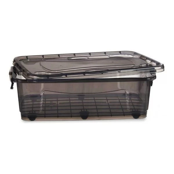 Storage Box With wheels Anthracite Plastic 30 L 40 x 20,5 x 63 cm