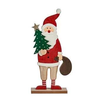 Decorative Figure Father Christmas 5 x 30 x 15 cm Red...