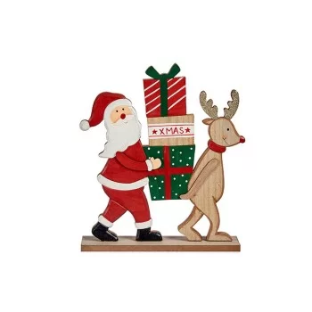 Decorative Figure Father Christmas Reindeer 5 x 26 x 22...