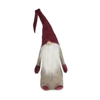 Decorative Figure Gnome Grey Maroon White Wood Sand 20 x...