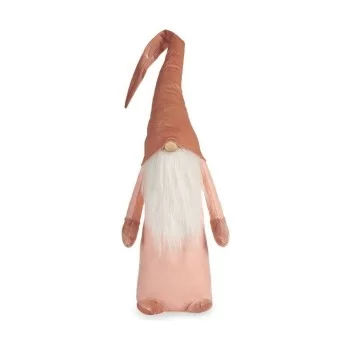 Decorative Figure Gnome Pink White Wood Sand 20 x 100 x...