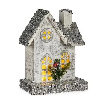 Decorative Figure House Christmas LED Light Glitter White...