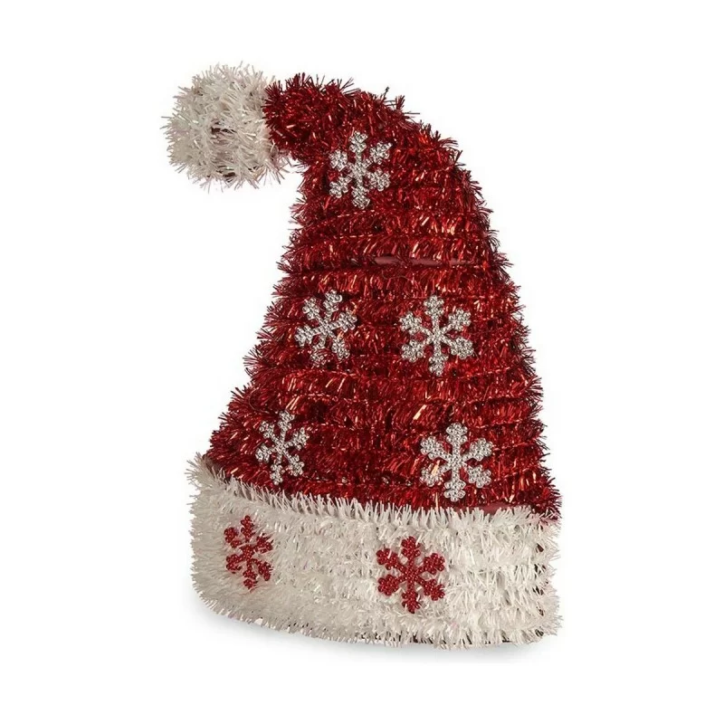 Decorative Figure Christmas Hat Tinsel 9 x 23 x 17 cm Plastic polypropylene