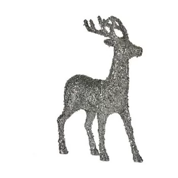 Decoration Medium Reindeer 15 x 45 x 30 cm Silver White...