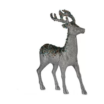 Decoration Medium Reindeer 15 x 45 x 30 cm Silver Blue...