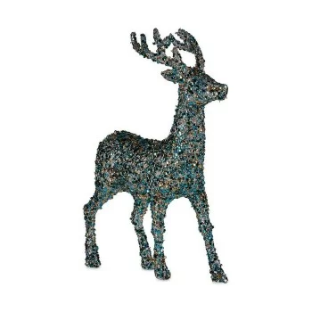 Decoration Medium Reindeer 15 x 45 x 30 cm Blue Golden...