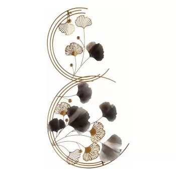 Hanging decoration Flowers Mural Blue Golden Metal Copper...