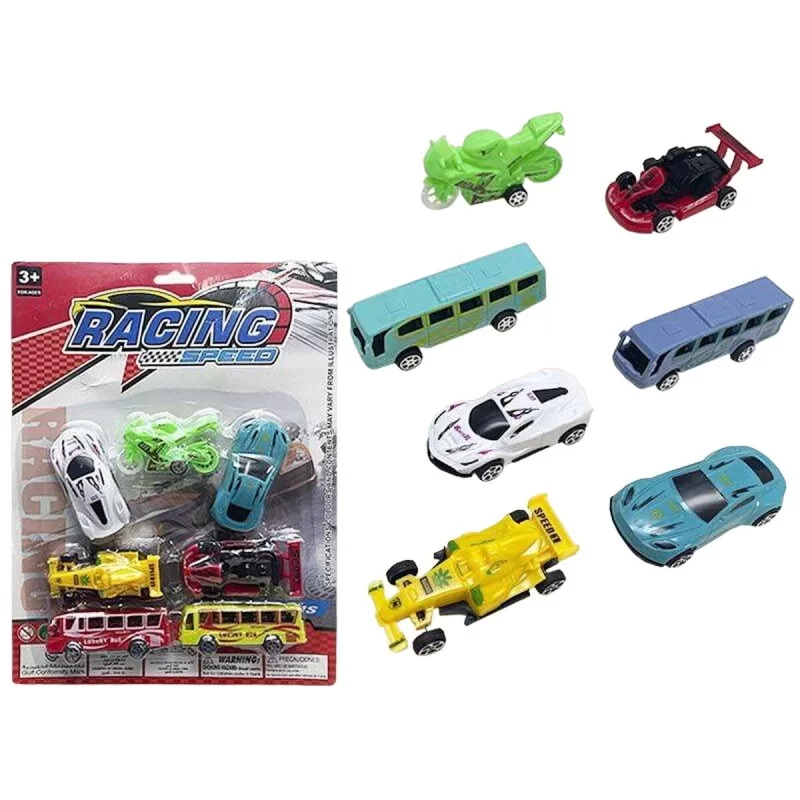 Vehicle Playset Racing Speed 7 Pieces