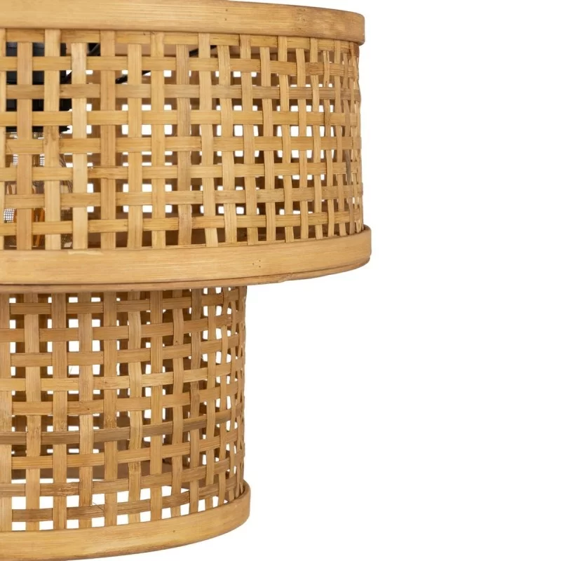 Ceiling Light Black Natural Wood Bamboo 220-240...