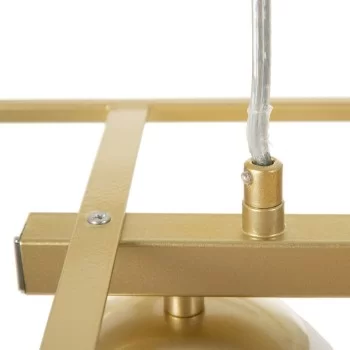 Ceiling Light 45 x 20 x 20 cm Crystal Golden Metal White 2