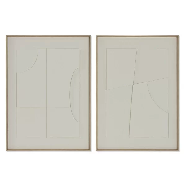 Painting Home ESPRIT Abstract Scandinavian 55 x 4 x 75 cm (2 Units)