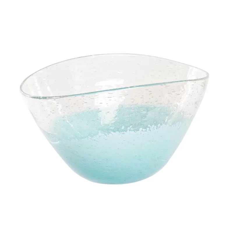 Centerpiece DKD Home Decor 27 x 20 x 15,5 cm Crystal Blue Transparent