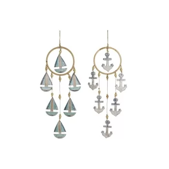 Hanging decoration Home ESPRIT Blue Natural Mediterranean...