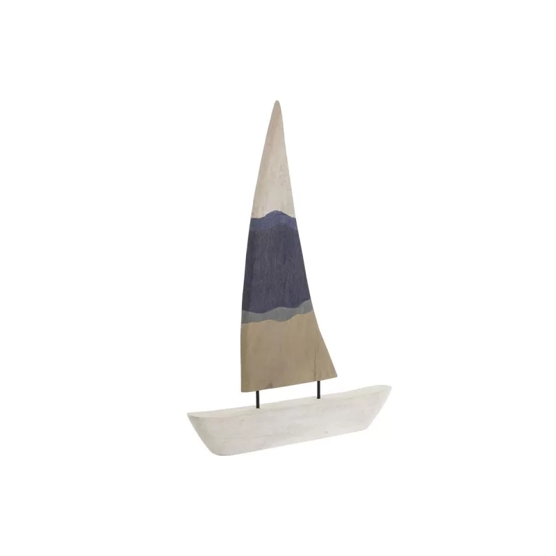 Decorative Figure Home ESPRIT Blue White Grey Candle maker Mediterranean 42 x 5 x 60 cm