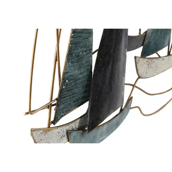 Wall Decoration Home ESPRIT Blue Golden Yachts 91 x 3 x 53 cm