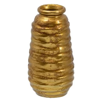 Vase Ceramic Golden 15 x 15 x 30 cm