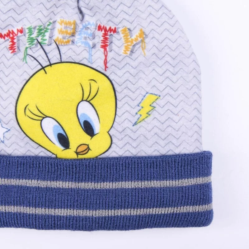 Hat & Gloves Looney Tunes Grey