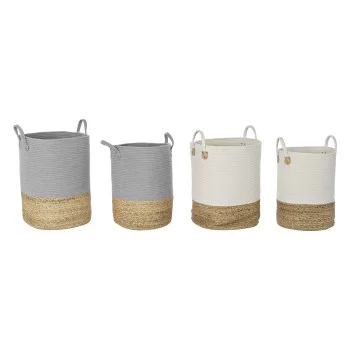 Basket set DKD Home Decor 40 x 40 x 52 cm Natural Fibre...