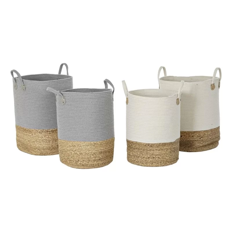 Basket set DKD Home Decor 40 x 40 x 52 cm...
