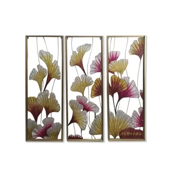 Canvas DKD Home Decor 3 Pieces Tropical Leaf of a plant...