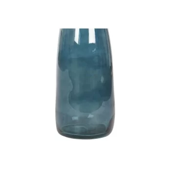 Vase DKD Home Decor 18 x 18 x 80 cm Blue Tempered Glass 2