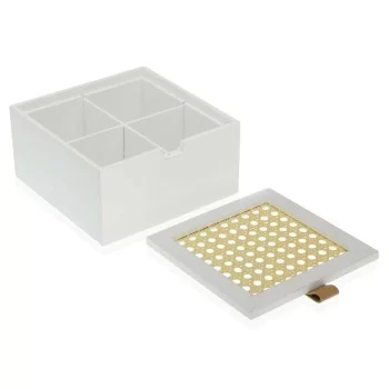 Jewelry box Versa Squared White (16 x 8 x 16 cm) 2