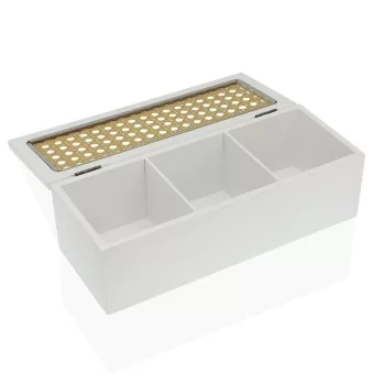 Jewelry box Versa Rectangular White (10 x 8 x 26 cm) 2
