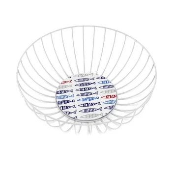 Wire Basket Versa Fish Metal Steel MDF Wood (28 x 11 x 28...