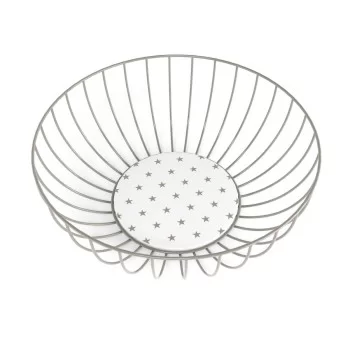 Wire Basket Versa Stars Metal Steel MDF Wood (28 x 11 x...