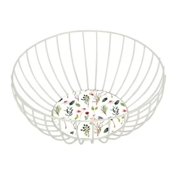 Wire Basket Versa Sansa Flowers Metal Steel MDF Wood (28...