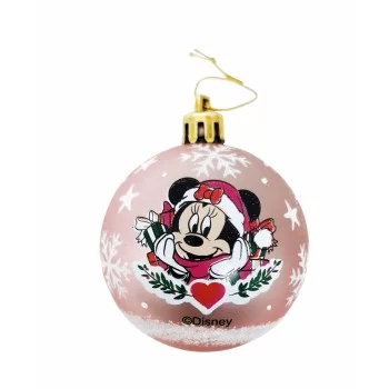 Christmas Bauble Minnie Mouse Lucky 10Units Pink Plastic...