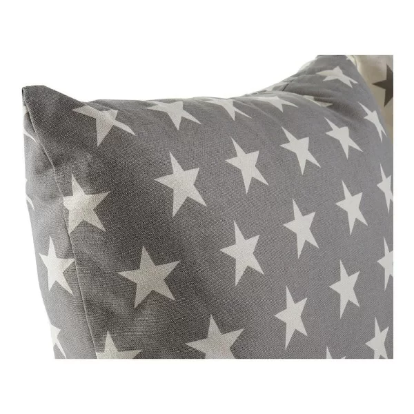 Cushion DKD Home Decor Beige Brown 60 x 10 x 60 cm Stars (2 Units)