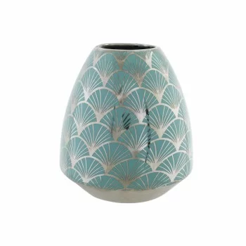 Vase DKD Home Decor Porcelain Turquoise Oriental Chromed...