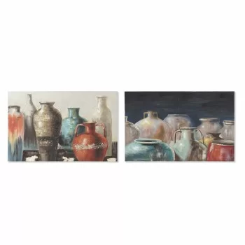 Painting DKD Home Decor Canvas 90 x 2,7 x 60 cm Vase...