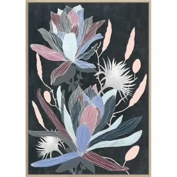 Painting DKD Home Decor 53 x 4,3 x 73 cm Flowers Modern... 2