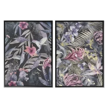 Painting DKD Home Decor 53 x 4,3 x 73 cm Tropical Leaf of...