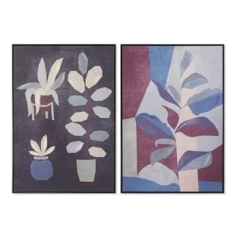 Painting DKD Home Decor 83 x 4,5 x 123 cm Flowers Modern...