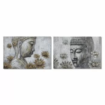 Painting DKD Home Decor 120 x 2,8 x 80 cm Buddha Oriental...