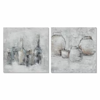 Painting DKD Home Decor 100 x 2,8 x 100 cm Vase...