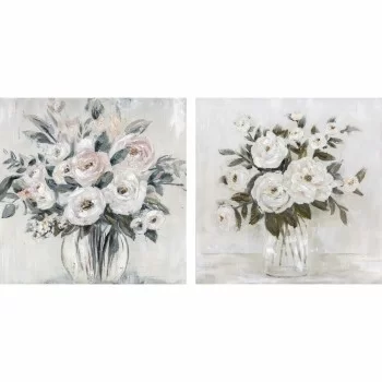 Painting DKD Home Decor 80 x 2,4 x 80 cm Vase Shabby Chic...