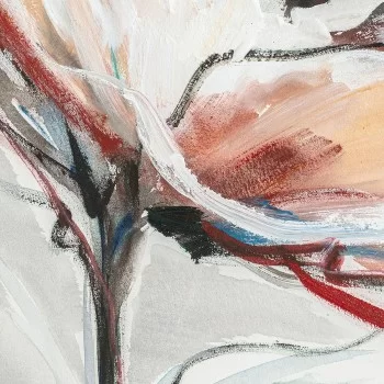 Painting DKD Home Decor 90 x 2,5 x 90 cm Flower Shabby... 2