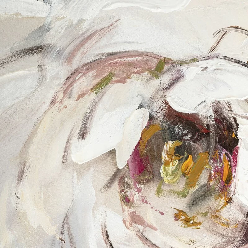 Painting DKD Home Decor 90 x 2,5 x 90 cm Flower...