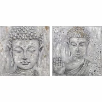 Painting DKD Home Decor 100 x 2,4 x 100 cm Buddha...