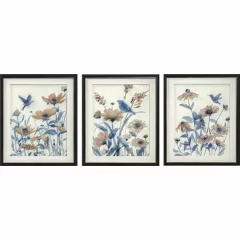 Painting DKD Home Decor 50 x 2 x 60 cm Flowers Shabby...