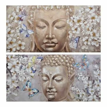 Painting DKD Home Decor 120 x 3 x 60 cm Flowers Oriental...