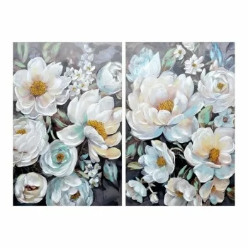 Painting DKD Home Decor Flowers 80 x 3 x 120 cm Romantic...