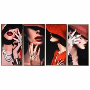 Painting DKD Home Decor 53 x 3,5 x 103 cm Lady Modern (4...