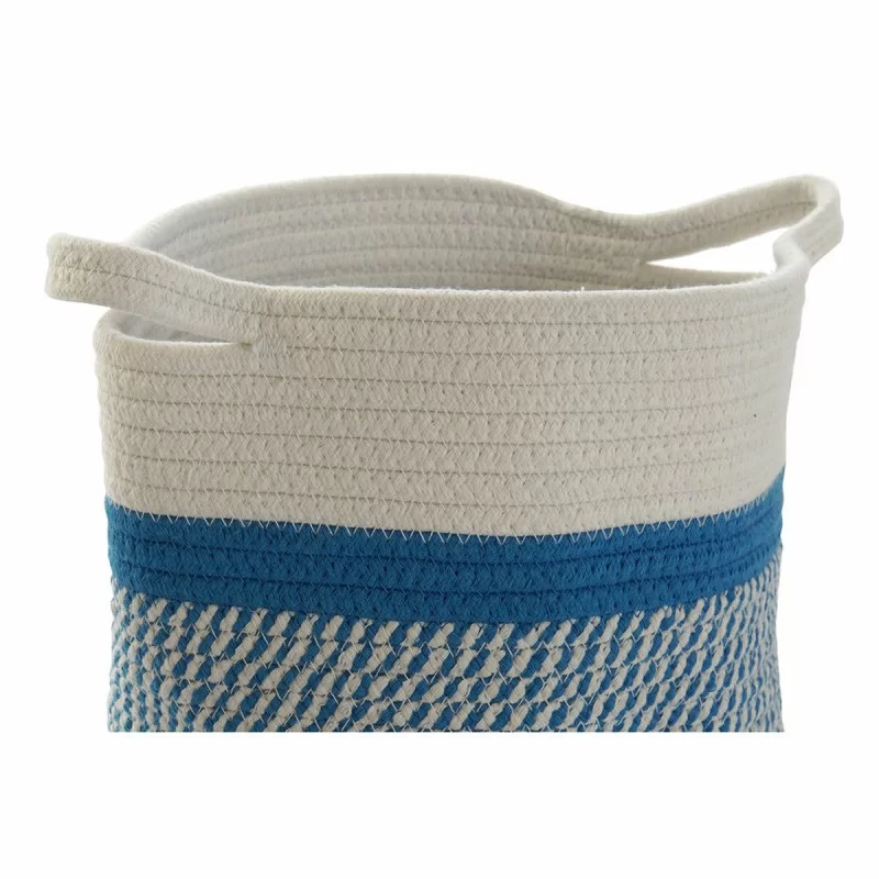 Basket DKD Home Decor Blue Black Beige Grey 25...